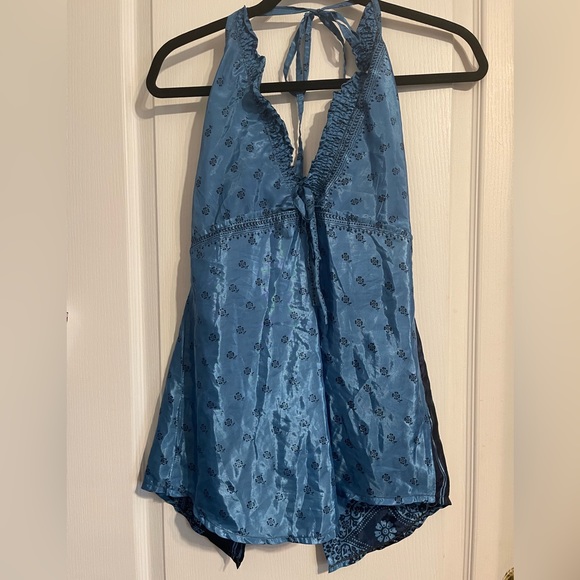 EUC Temple Satin Backless Tank Small - Picture 1 of 3